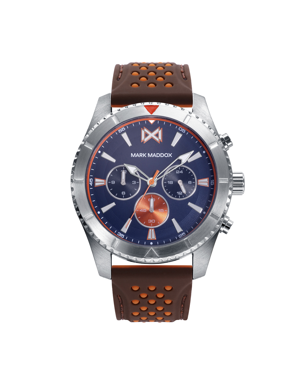 Men's Watch Mark Maddox Mission, three hands, aluminum with blue strap