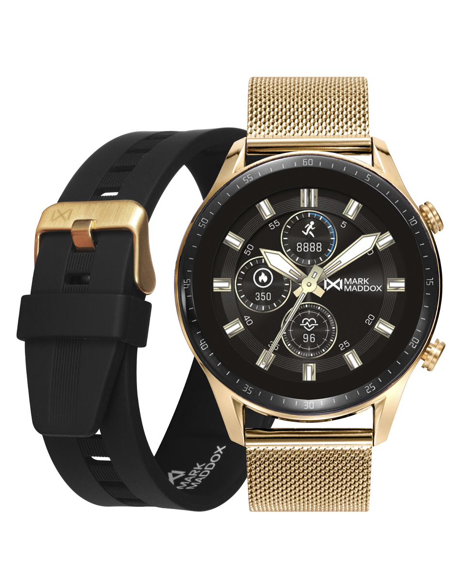Reloj Hombre Smartwatch de hombre Smartnow con malla milanesa y correa  adicional de silicona HS0003-90