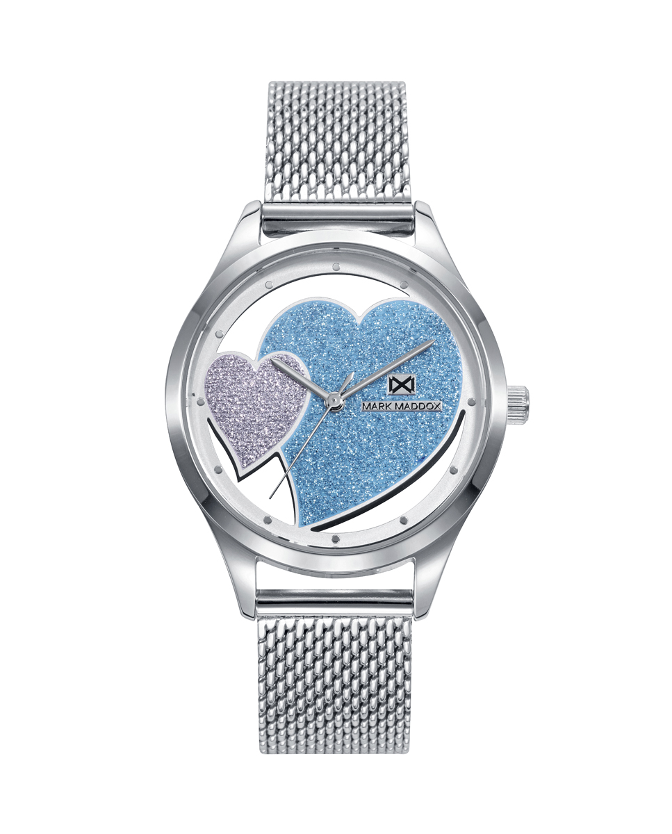 Watch WOMAN Mark Maddox SHIBUYA two-tone stainless steel women's watch with  holographic tree of life dial and hearts MM0123-17